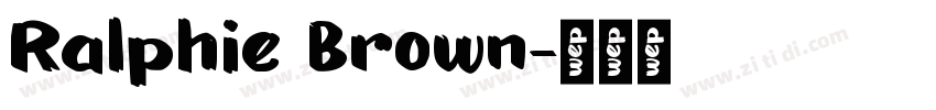 Ralphie Brown字体转换